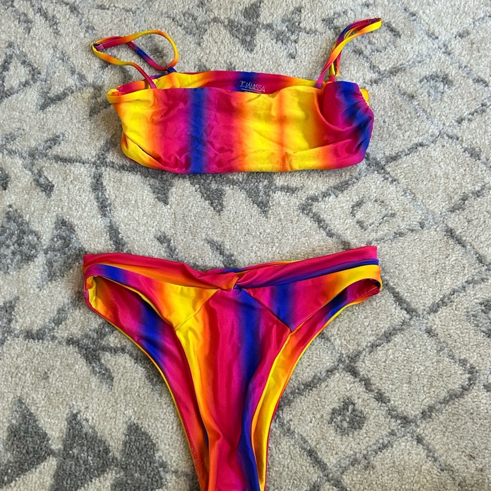 ZAFUL Women's Rainbow Bikini Set